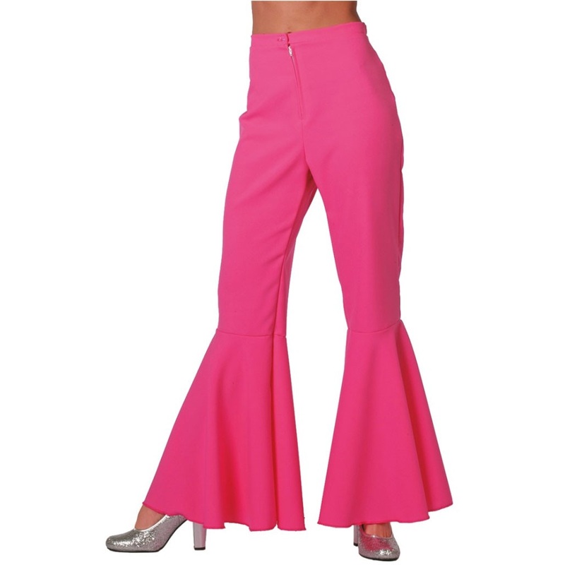 70s flared pants neon pink 36
