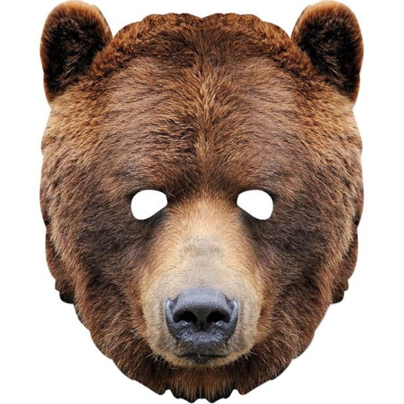 Bear cardboard mask