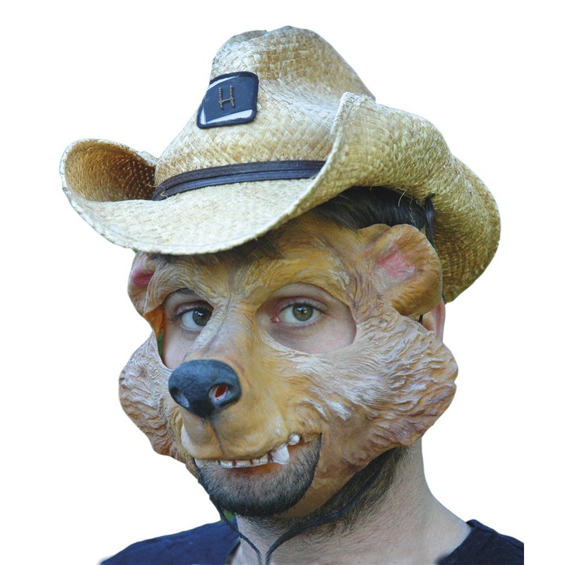 Bear latex mask for adults