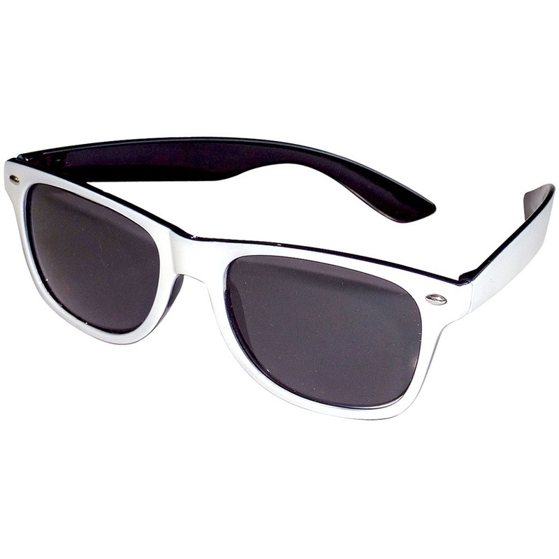 Big black and white retro sunglasses
