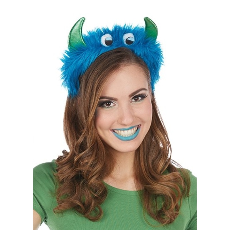 Headband with cute plush monster head
