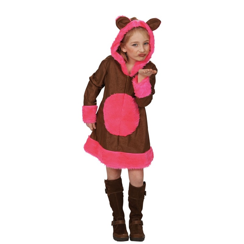 Plush bear dress for girls 104