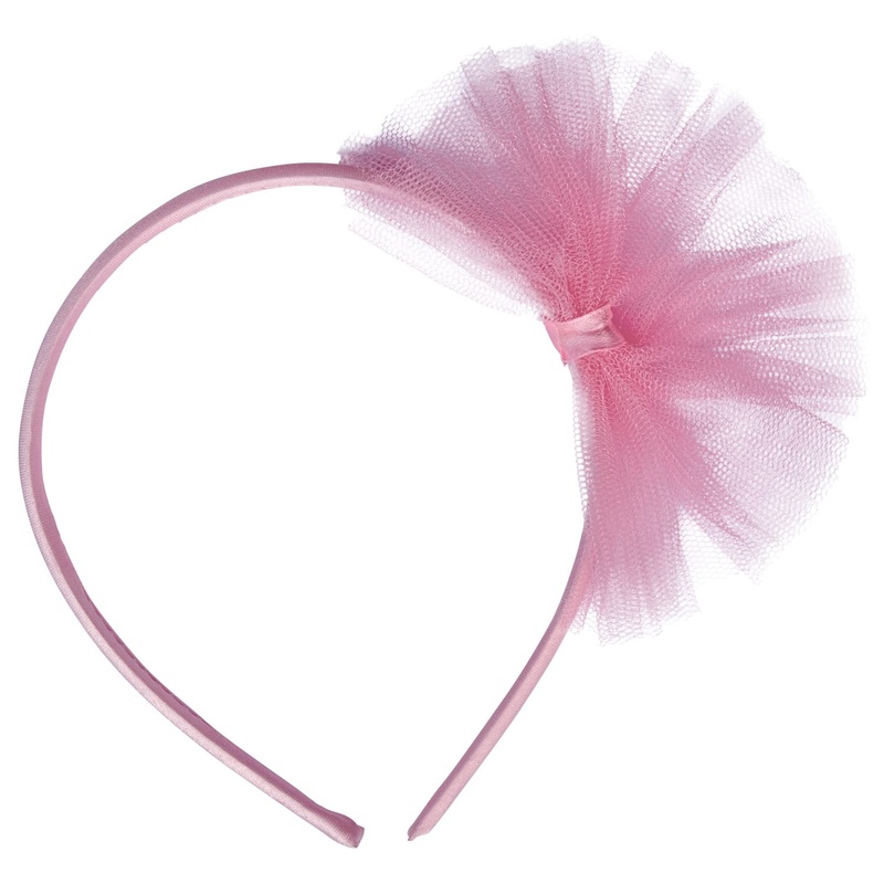 4 small ballerina headbands pink