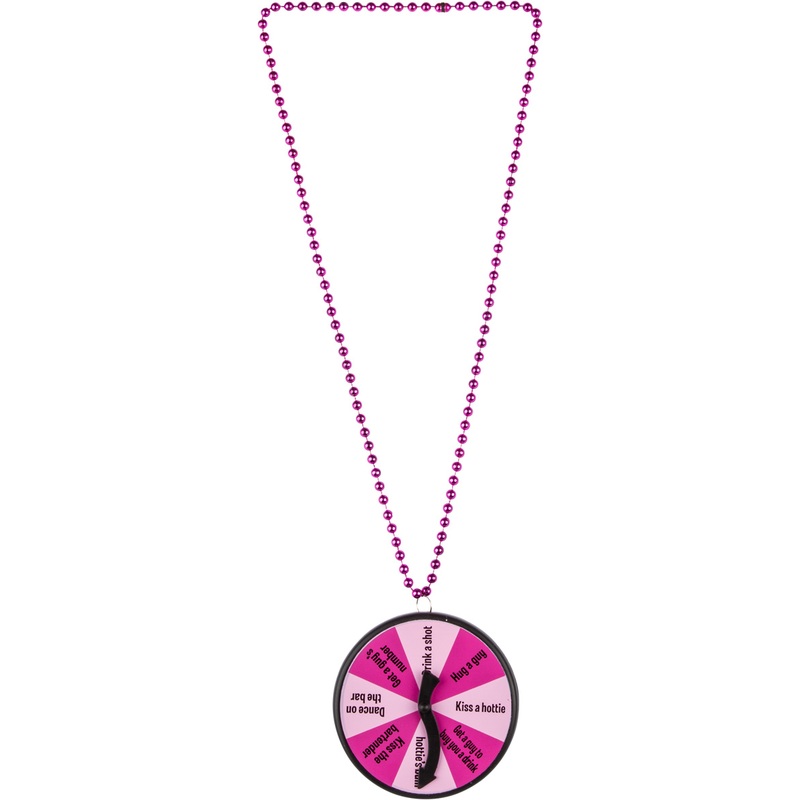 Bachelorette Party Necklace Pink With Funny Rotation Game