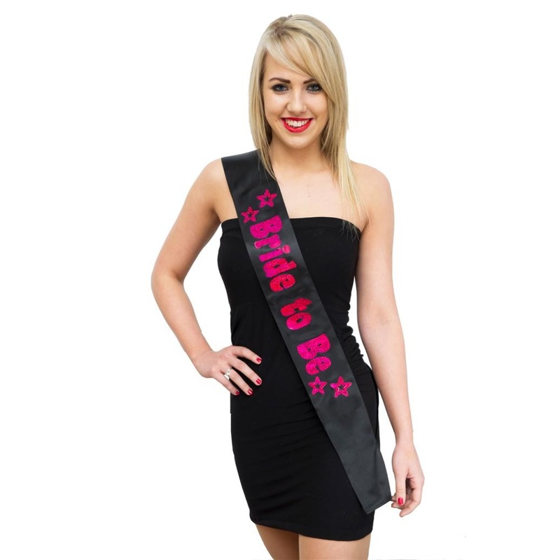 Black Bride To Be Bachelorette Sash