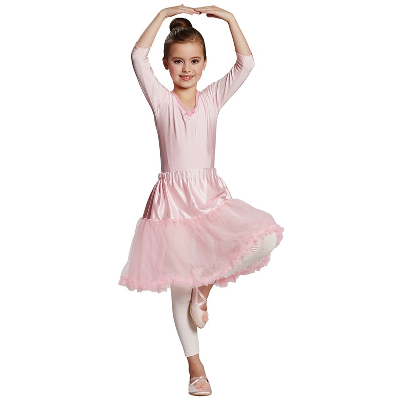 Delicate pink tulle skirt for girls 128