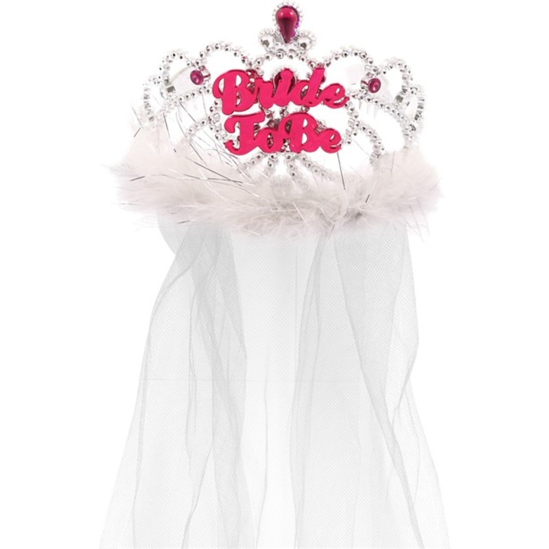 Glitter crown Bride to Be with veil