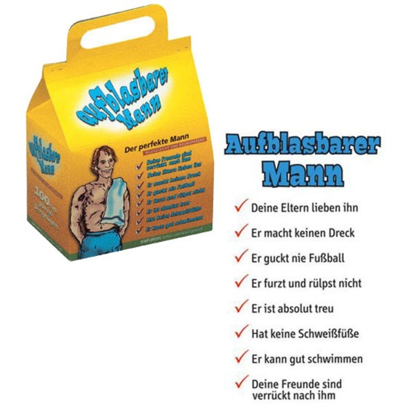 Inflatable man in gift box 100cm