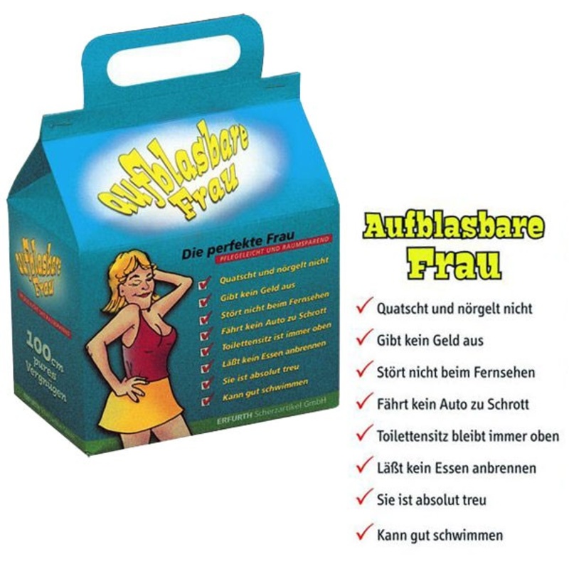 Inflatable woman in gift box 100cm