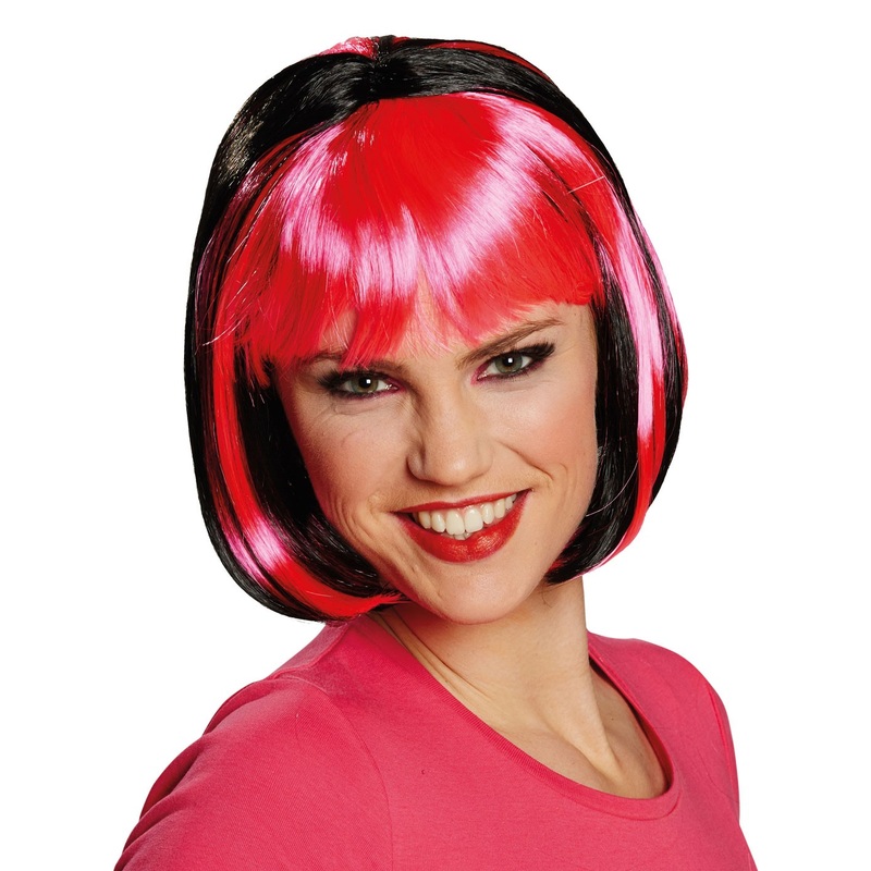 Lana Bob wig in pink-black