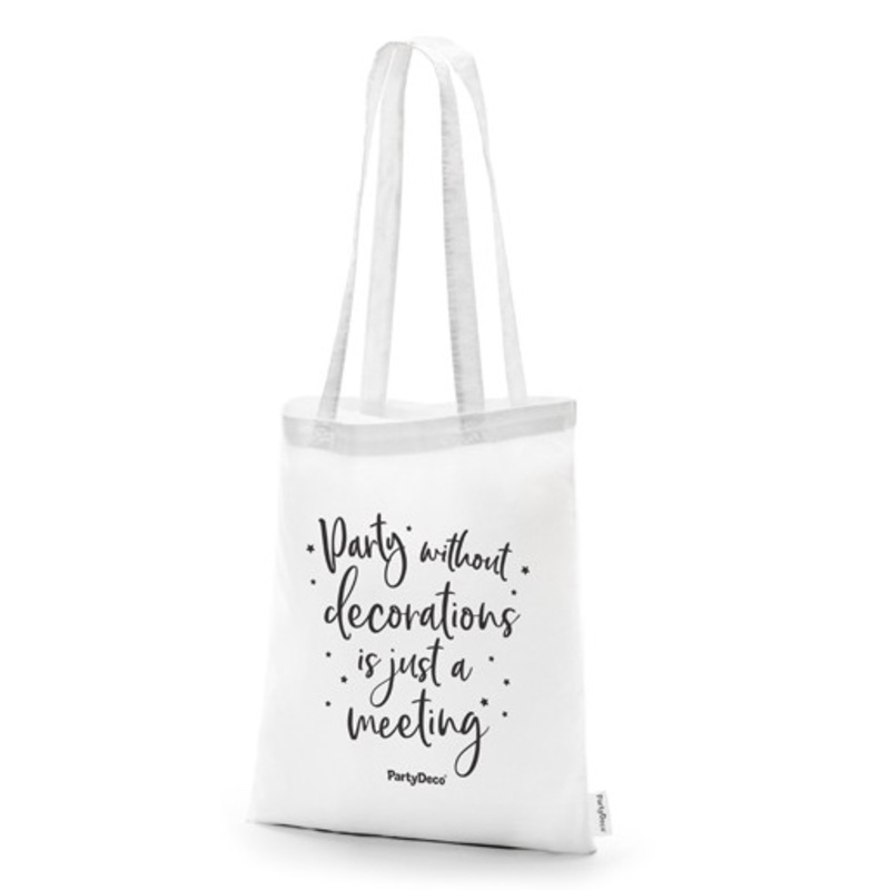 Party without decorations jute bag