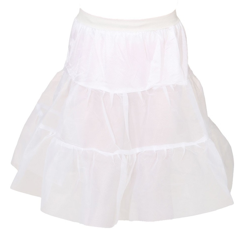 Petticoat knee length for children white