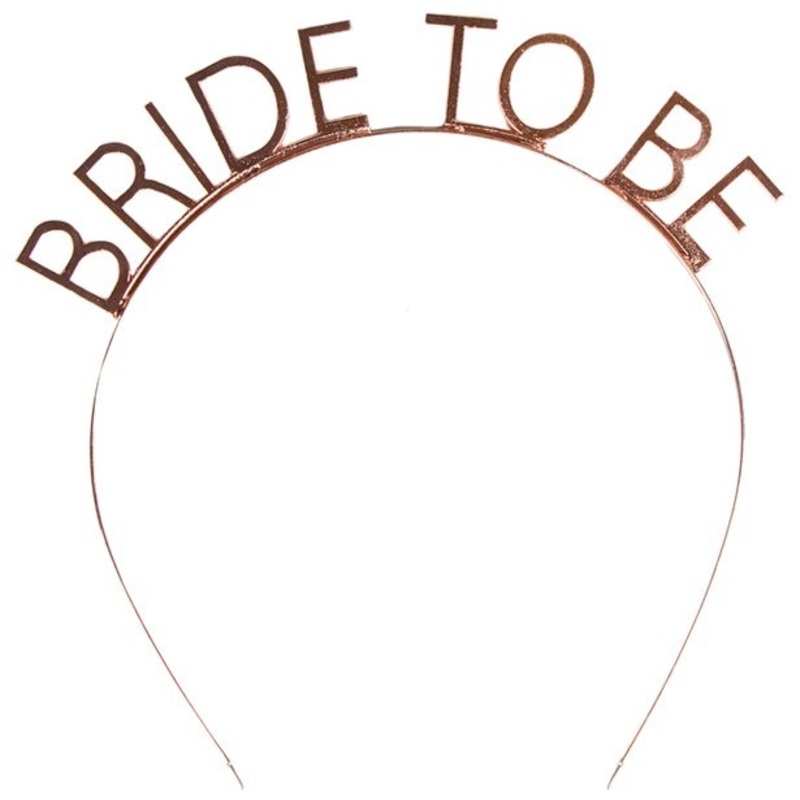 Rose gold bride to be headband