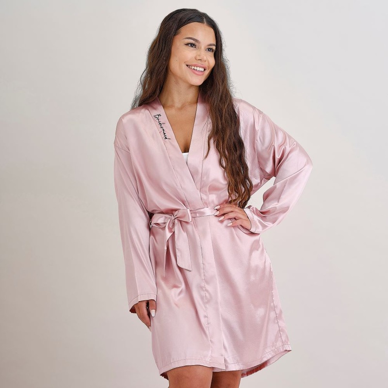 Satin bridesmaid dressing gown