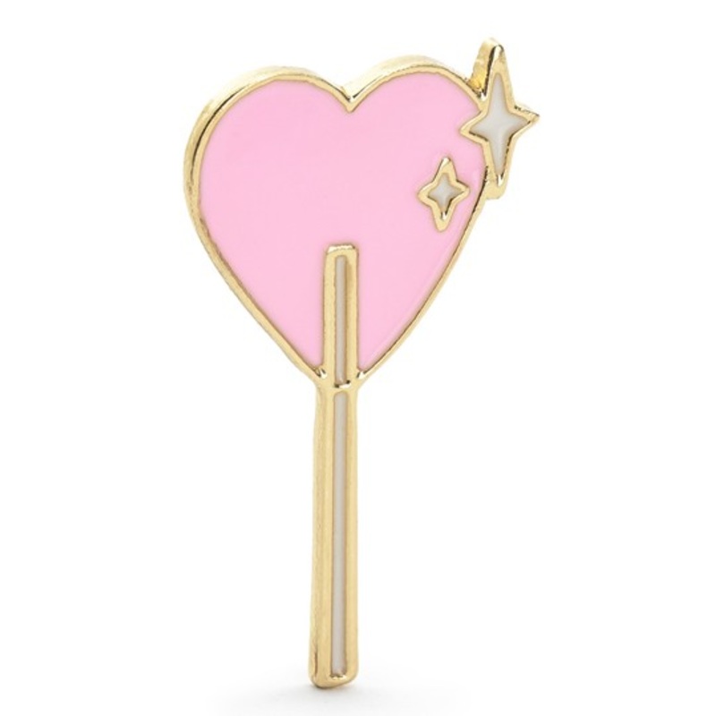 Sugar heart button 2 x 3.5cm