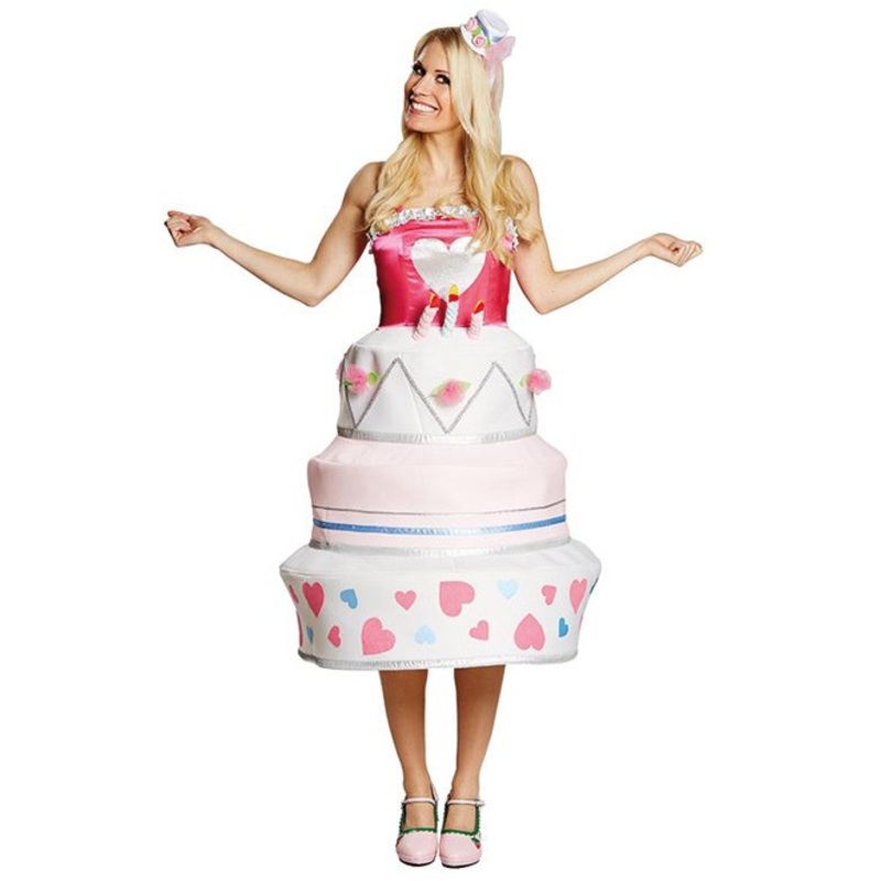 Sweet birthday cake dress with hat 34-36