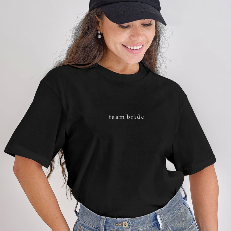 Team Bride T-shirt size L in black