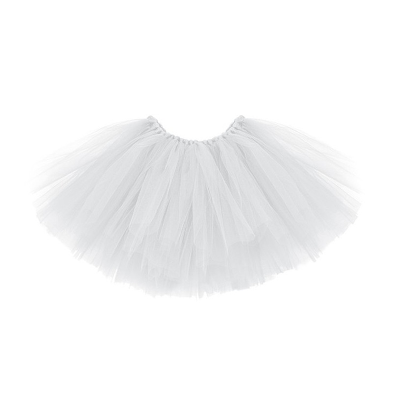 Tulle skirt tutu white with bow waist circumference 60cm