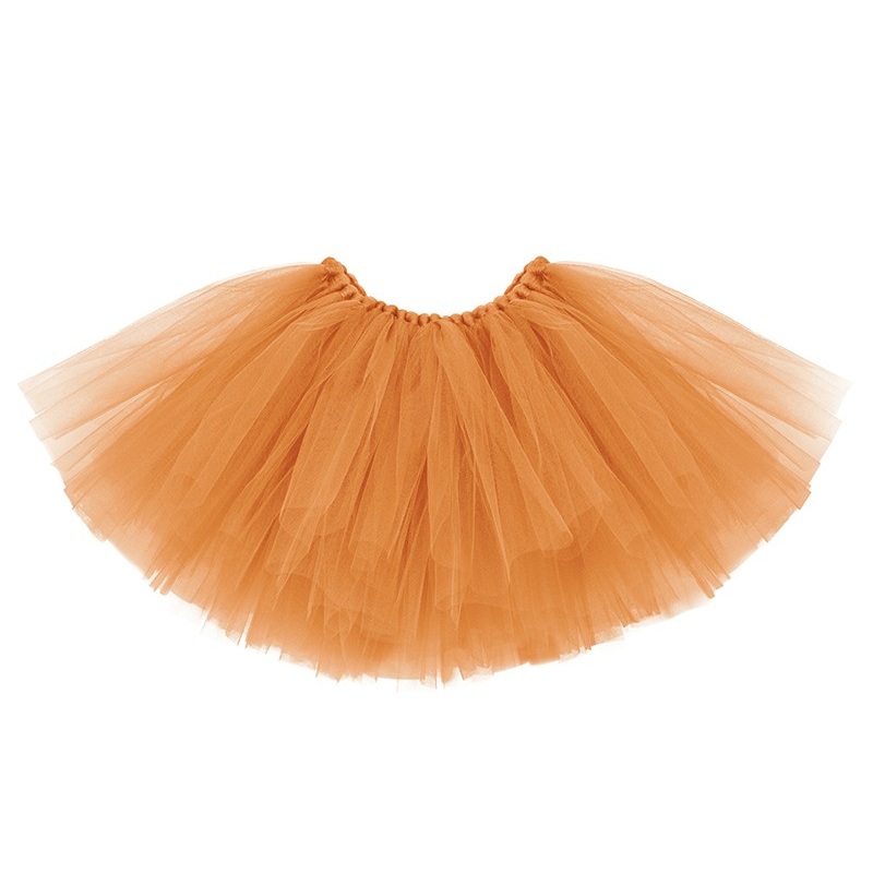 Tutu tulle skirt orange with bow