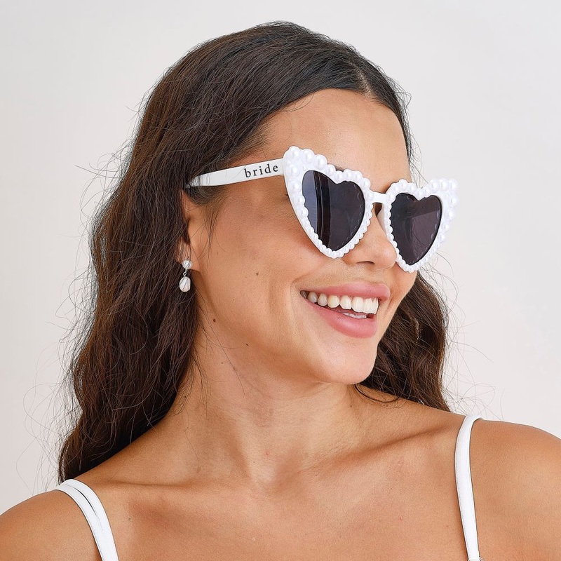 White Pearl heart glasses