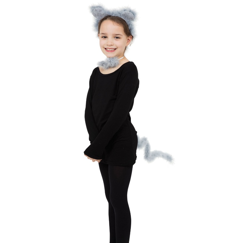 3-piece gray mouse costume set