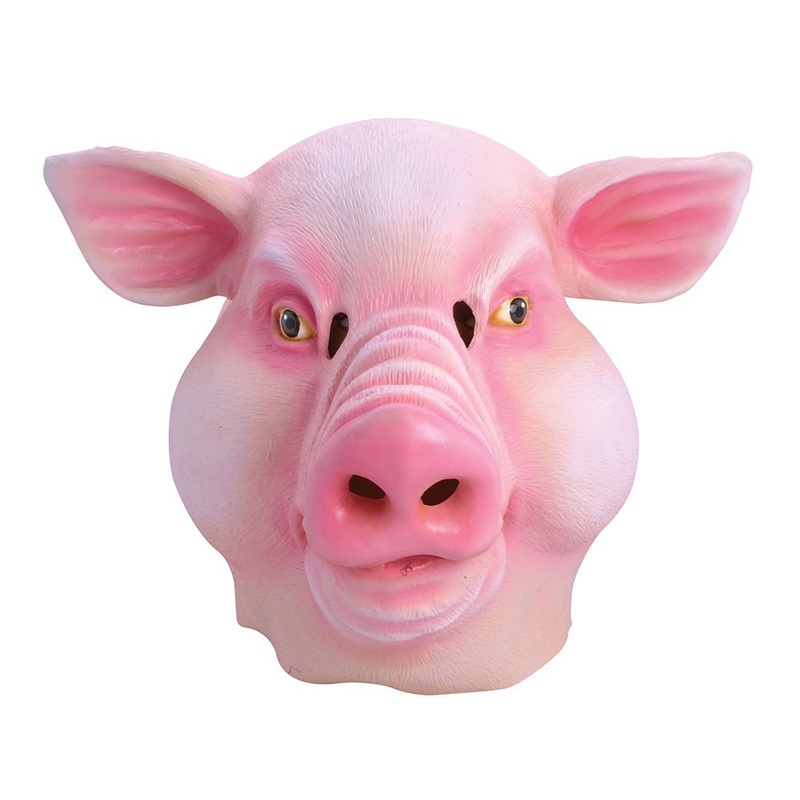 Authentic pig full head mask