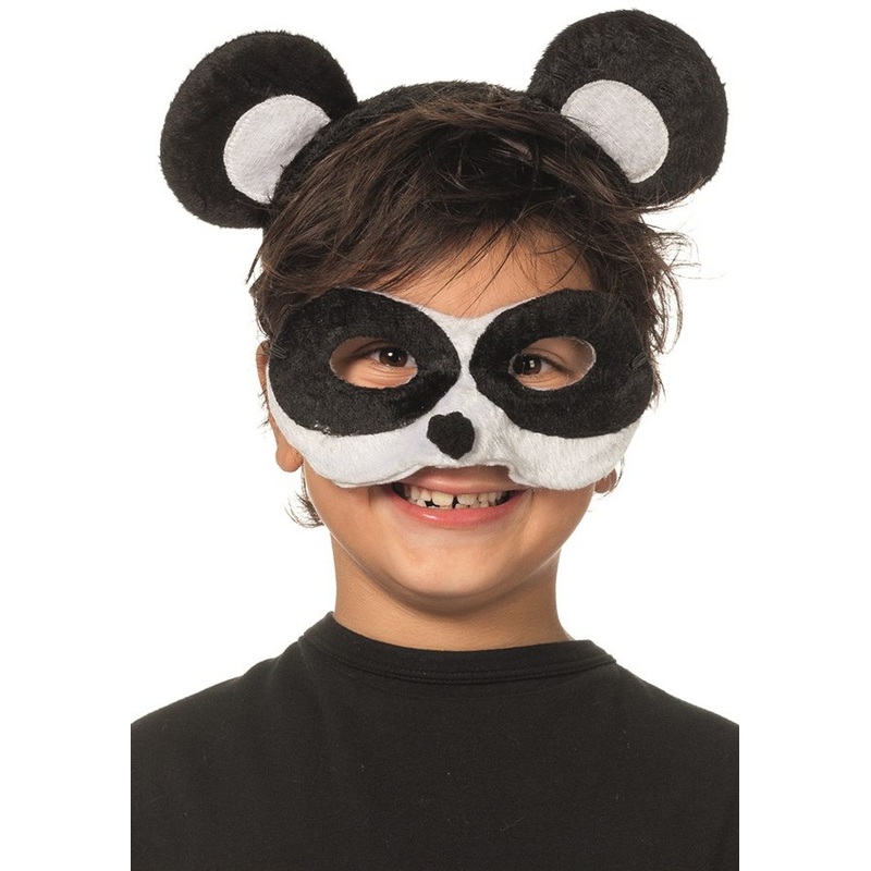 Black panda mask with ears