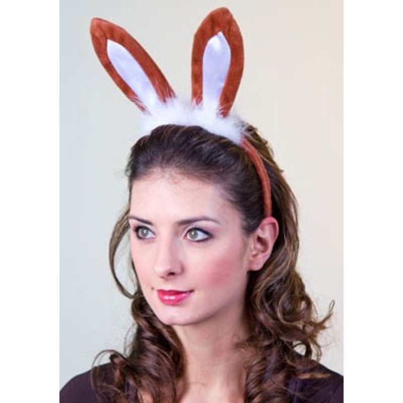 Brown bunny headband