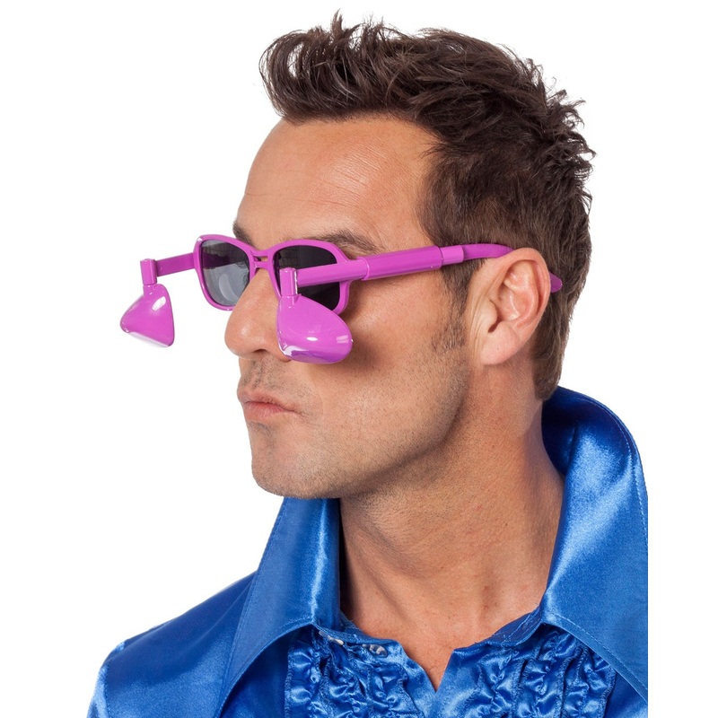Crazy glasses with rearview mirrors in pink