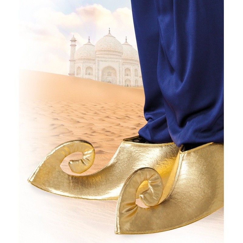 Golden Arabic shoe covers