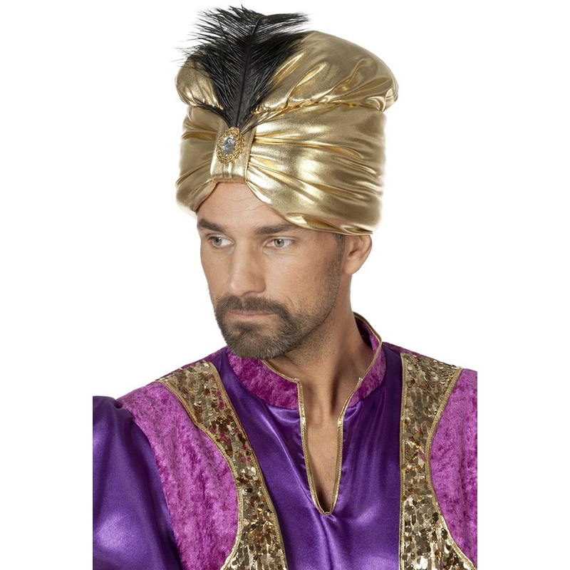 Golden oriental turban