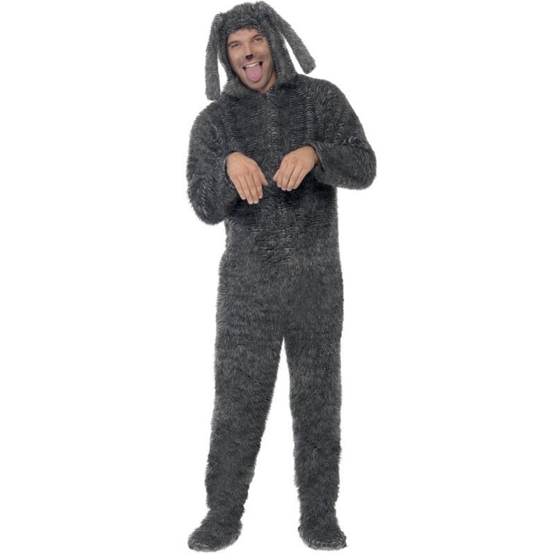 Gray soft dog jumpsuit M