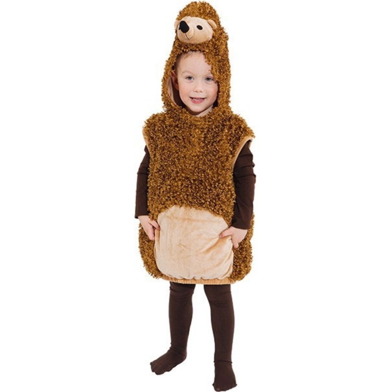 Hedgehog costume tank top with hedgehog hood for children