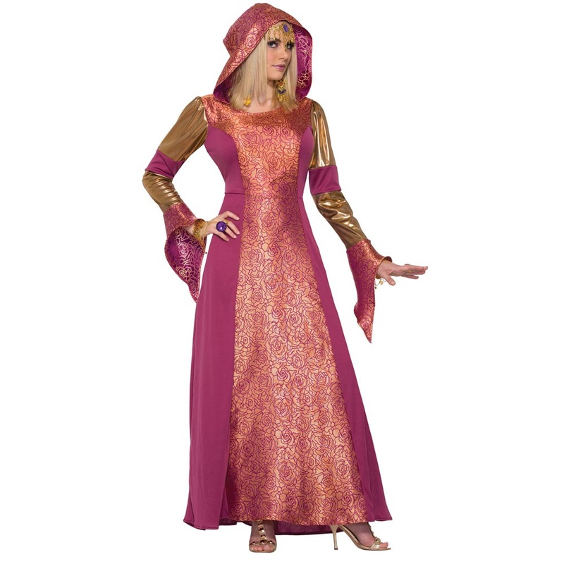 Medieval rose queen costume