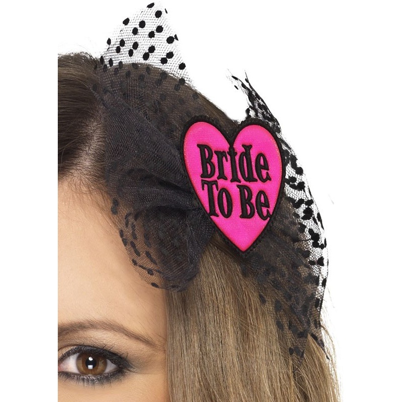 Pink Bride To Be hair clip