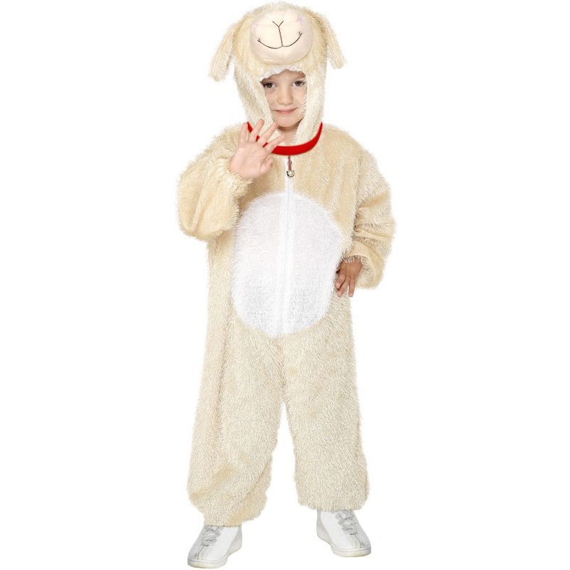 Plush lamb sheep costume for children S
