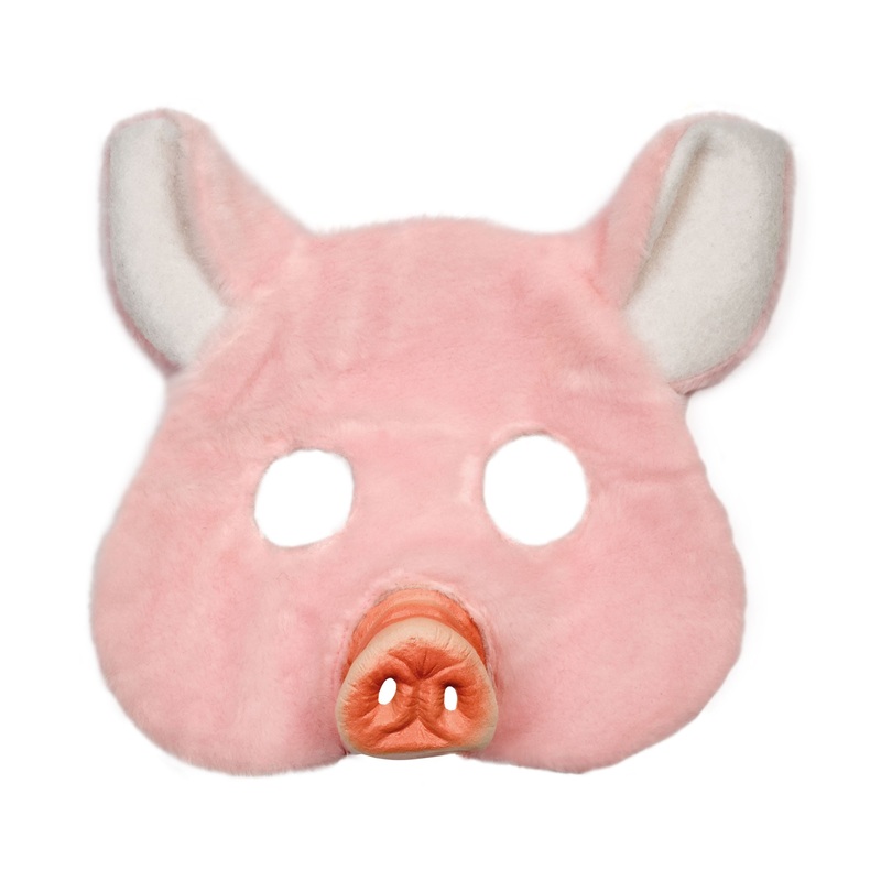 Plush piggy mask