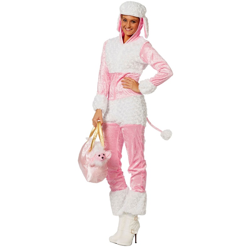 Plush pink poodle ladies costume 34