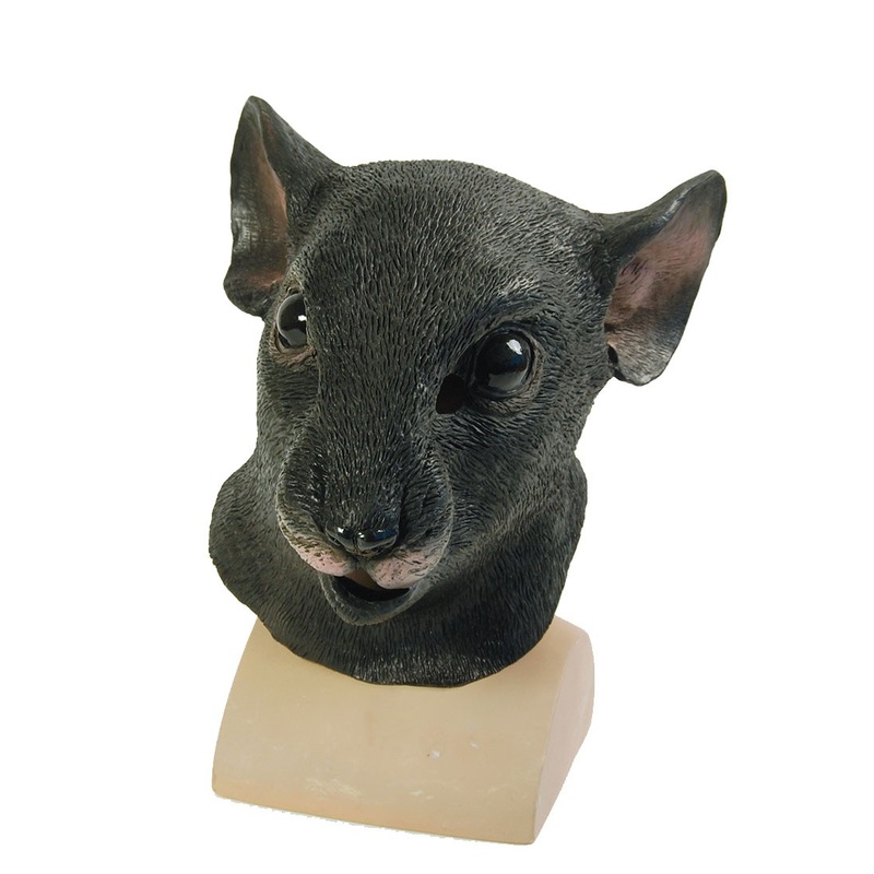 Realistic full head rat mask