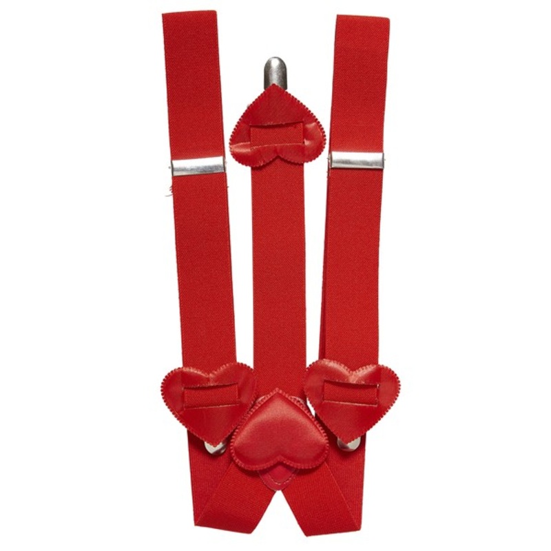 Red suspenders in heart shape