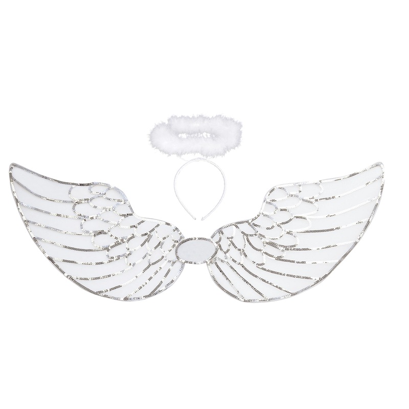 Angel costume accessory set with sequins