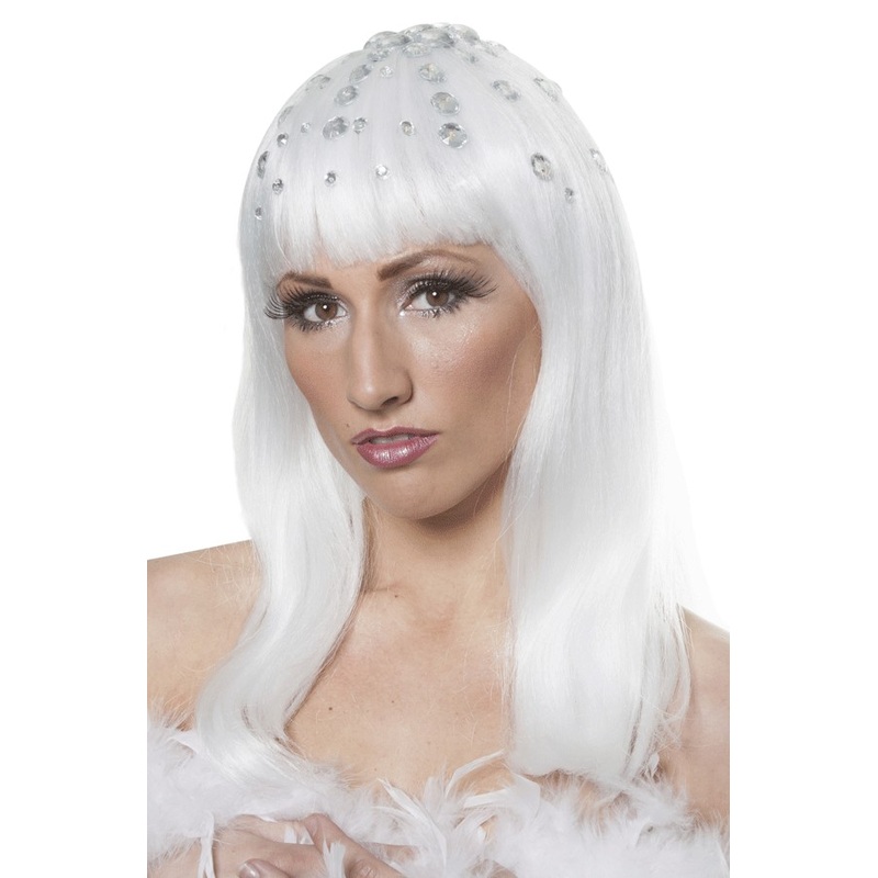 Angel wig with rhinestones