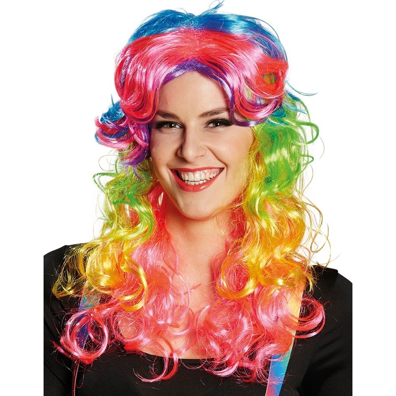 Colorful party curly wig