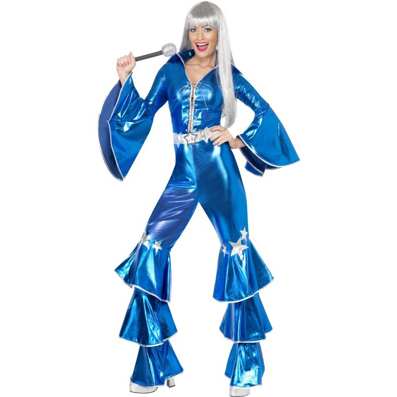 Disco Dancing Queen jumpsuit blue XS