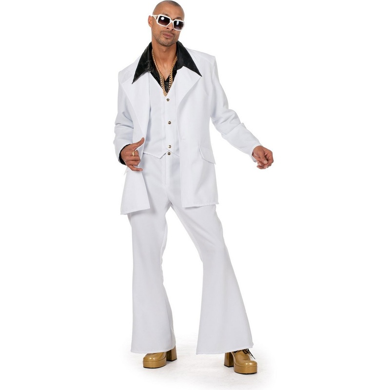Disco fever 70s party suit in white 50