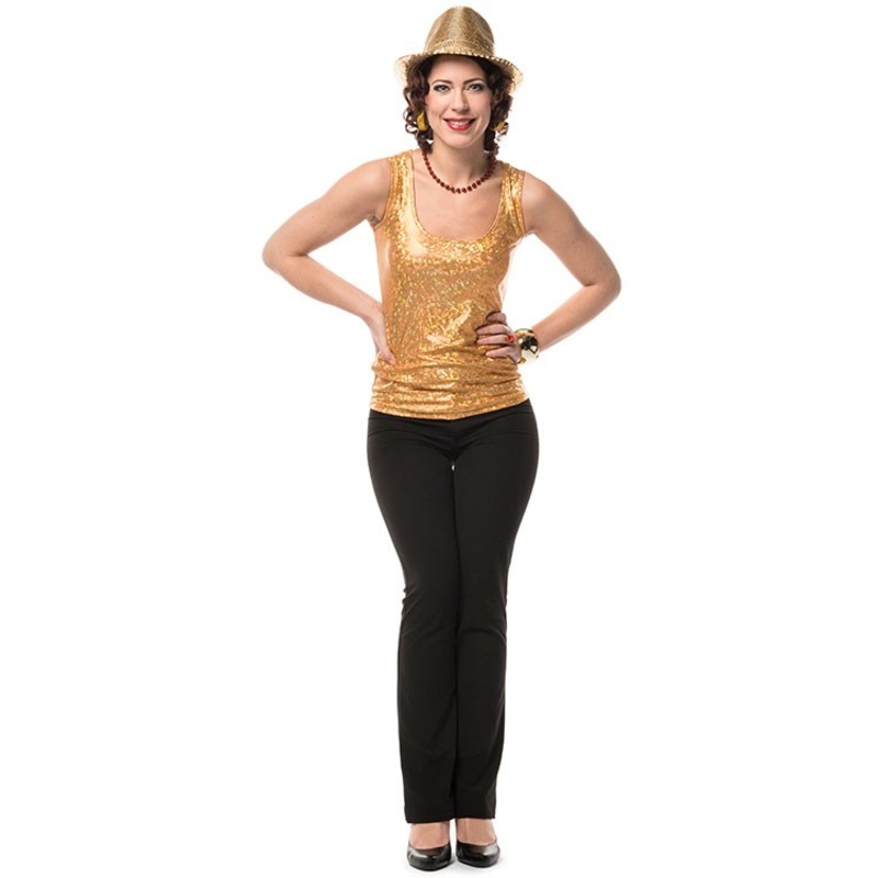 Disco ladies top gold 34