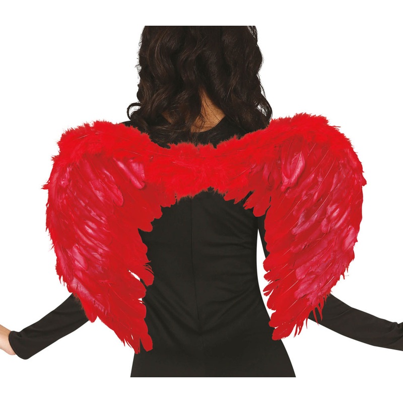Feather wings red 50cm x 40cm
