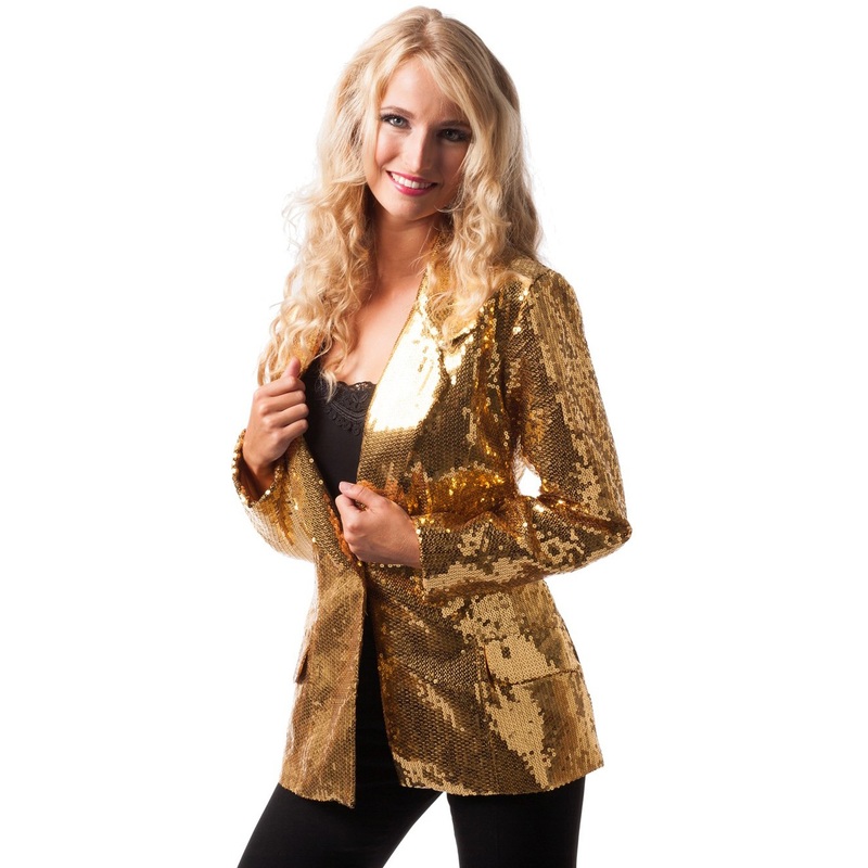 Glamor sequin jacket gold for women 36