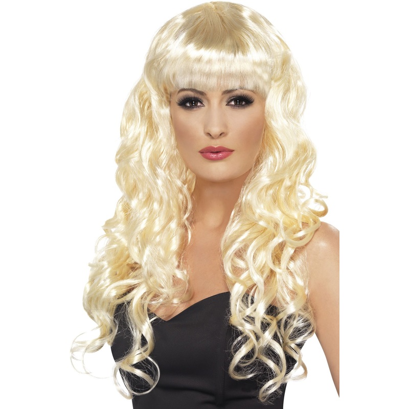 Golden curly wig for women