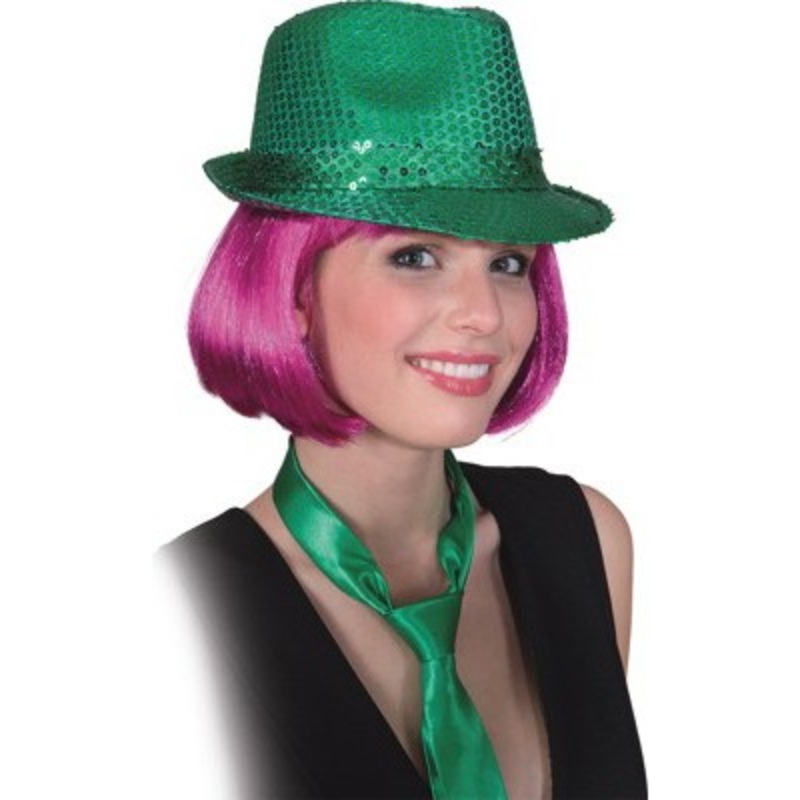 Green narrow party tie